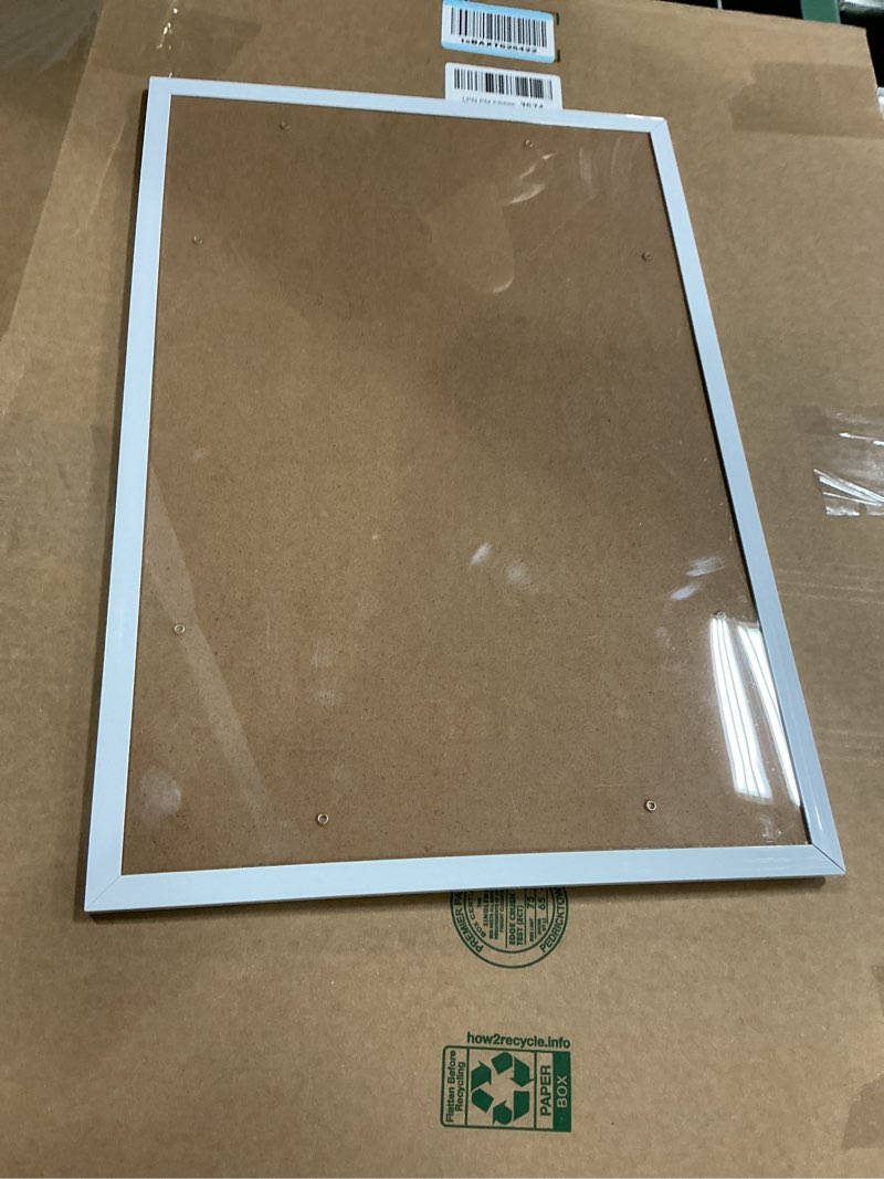 Condition photo showing As Is for Veleclo 12x18 Picture Frame for Wall Display, 12x18 White Picture Frame with Shatter Resistant Plexi
