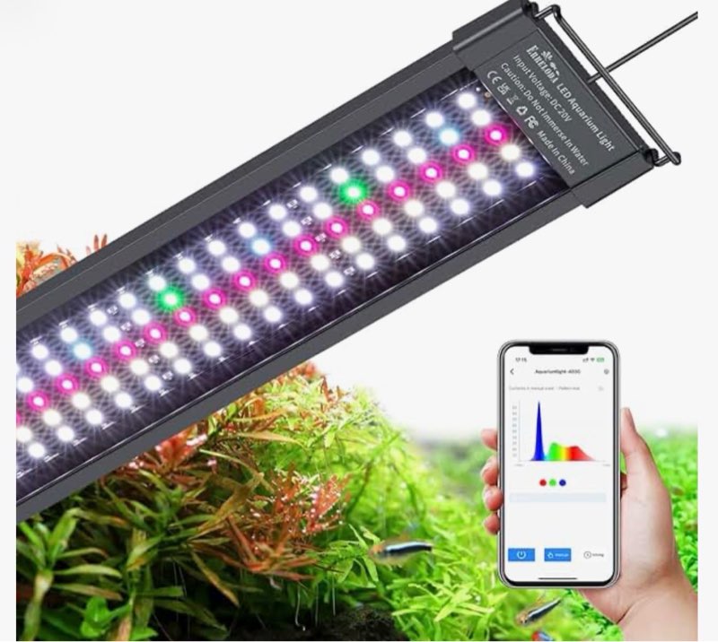 Fishkeeper Smart Aquarium Light - App Controlled Full Spectrum LED Fish Tank Light with Bluetooth, 6