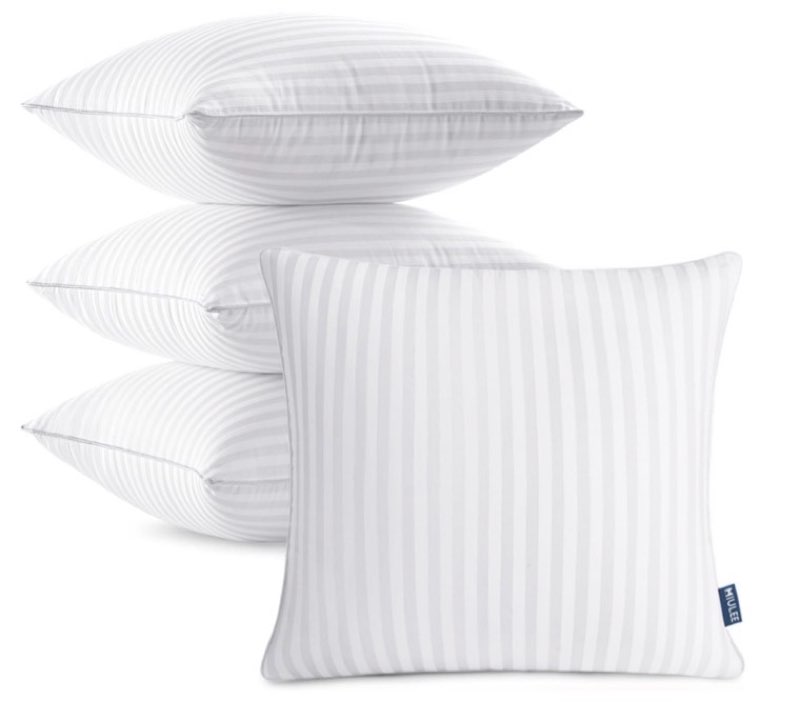 MIULEE 26x26 Euro Pillow Inserts, Firm and Fluffy Decorative Throw Pillows for Couch Sofa Bed, Down 