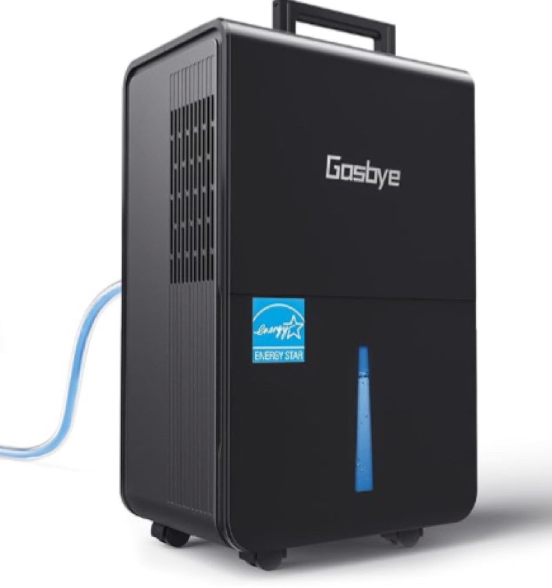 Frigidaire Gallery 2-in-1 50-Pint Portable Dehumidifier with Wi-Fi, Energy Star Certification & Air Quality Monitoring for Medium/Large Rooms & Basements, Custom Humidity Control, Auto Shut Off, BLACK