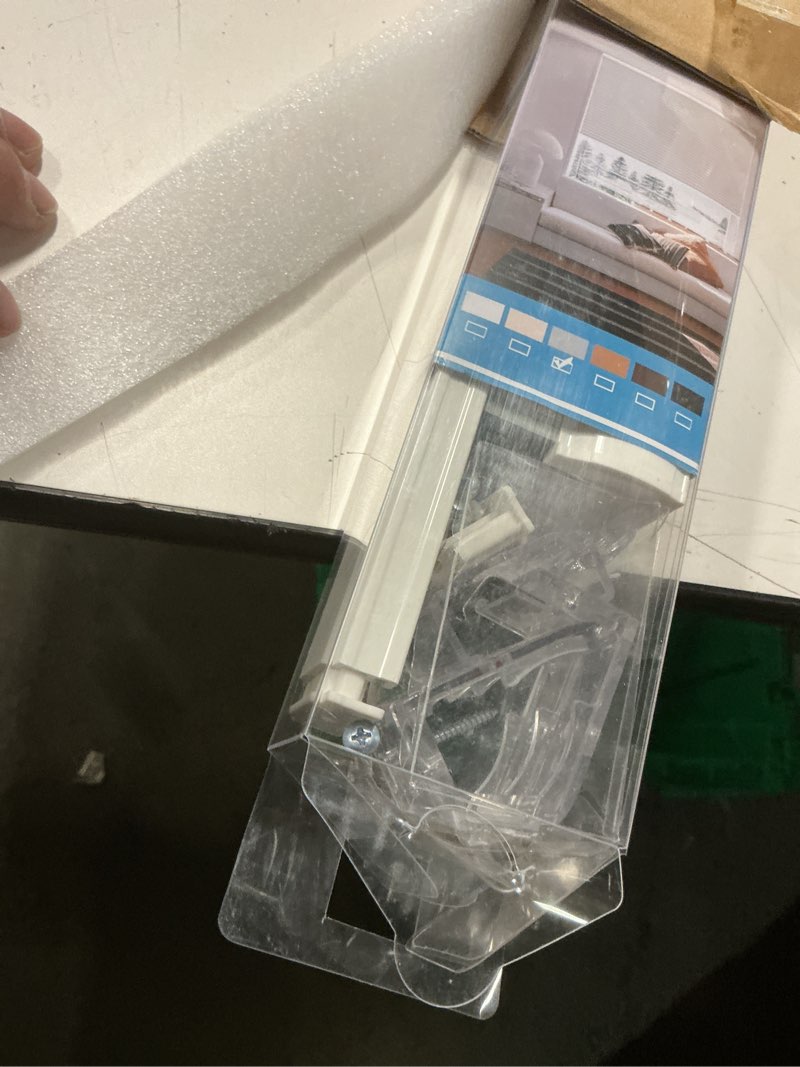 Condition photo showing Good Condition for myshade blackout cordless cellular shades honeycomb shade for indoor windows room darkening blinds for home office pull down window shades easy to install 24 inch wide, h48 grey pleated shade grey 24"w x 48"h