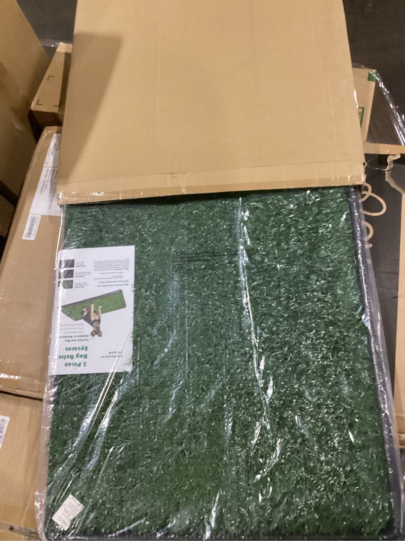 Condition photo showing New/Like New for Artificial Grass Puppy Pee Pad for Dogs and Small Pets - 20x30 Inch, Reusable 3-Layer Turf Pads for Dogs with Tray - Indoor and Outdoor Fake Grass Potty Pet Supplies by PETMAKER Large 3-Layer System