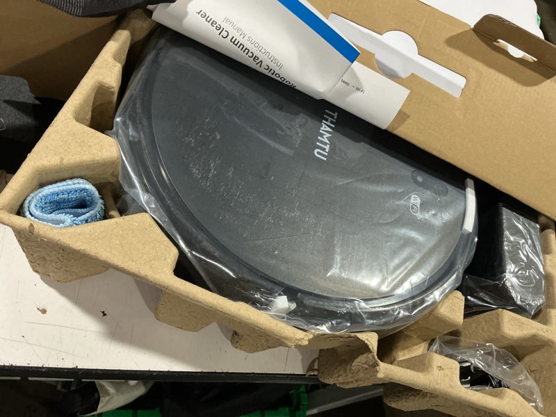 Condition photo showing Good Condition for robot vacuum and mop combo, slim 2-in-1 vacuum robotic with strong suction, auto-charging, scheduling, smart robot vacuum cleaner ideal for pet hair, hard floors & low-pile carpets