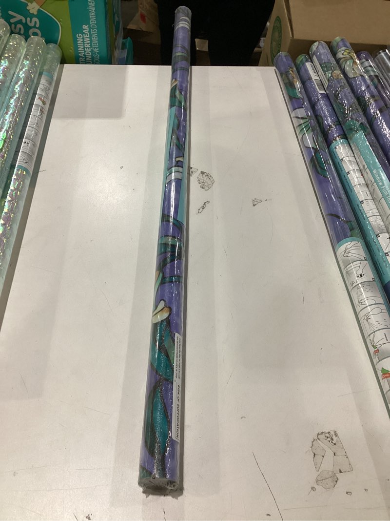 Coavas Decorative Window Privacy Film, Heat Control Sun Blocking Stained Glass Window Film, Floral D