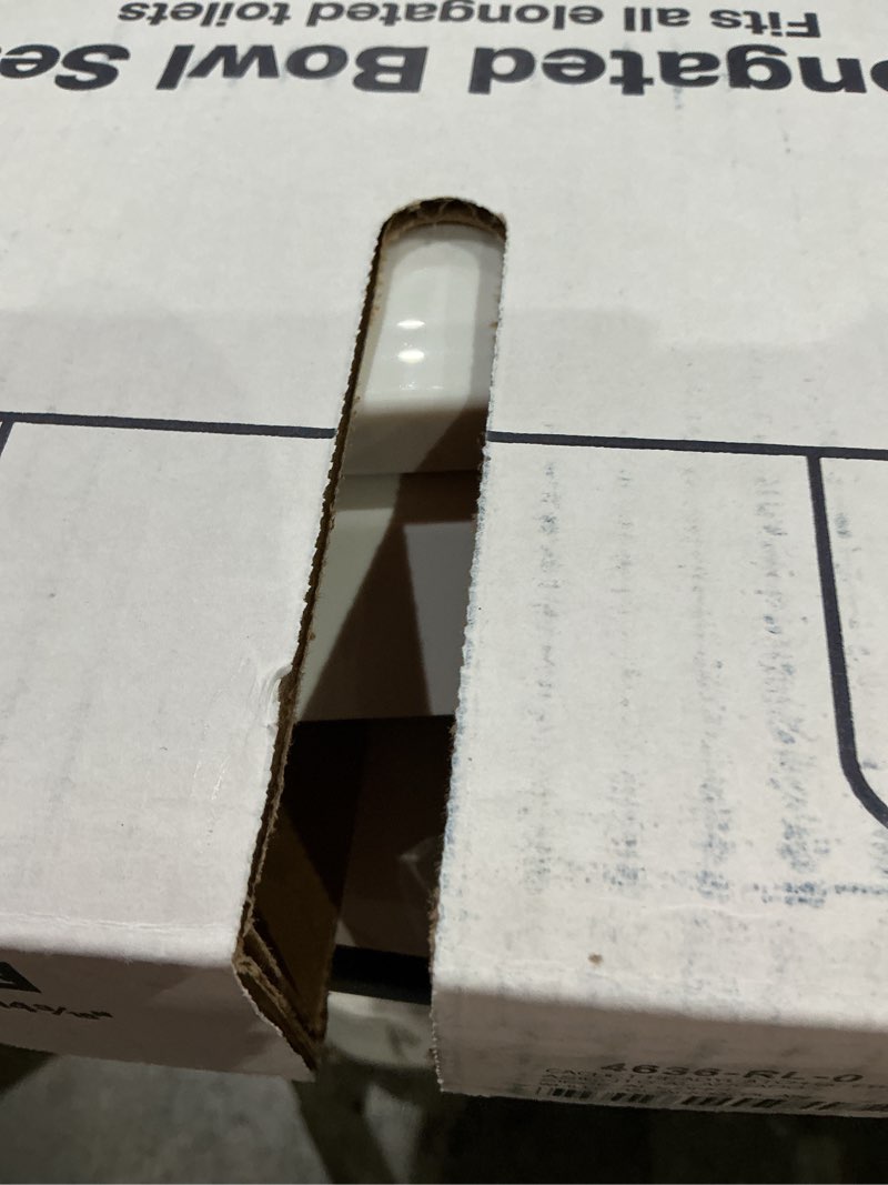Condition photo showing Good Condition for kohler 4636-rl-0 cachet readylatch elongated toilet seat slow close, soft close toilet seat quiet lid, contoured grip-tight bumpers installation hardware, apartment essentials, white white elongated ready latch