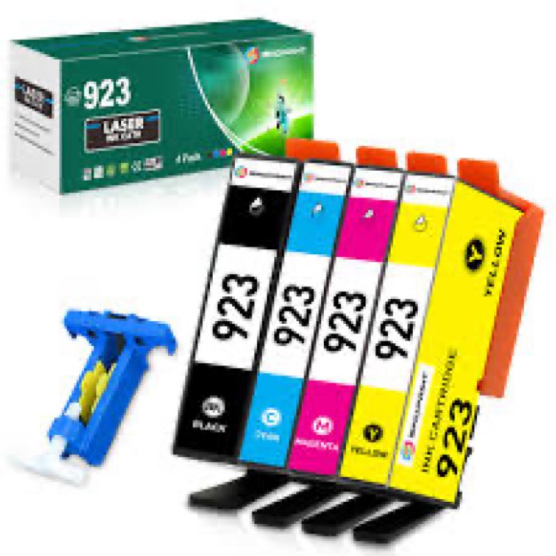 923 Ink Cartridges for HP Printers Replacement for HP 923 Ink Cartridges Combo Pack Without Chip 6C3