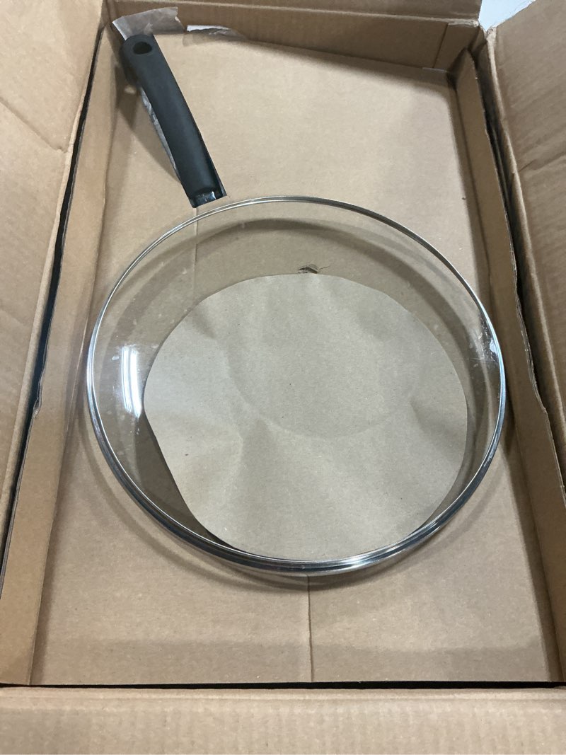 Condition photo showing As Is for T-fal Ultimate Hard Anodized Non Stick Jumbo Cooker With Lid & Helper Handle 5 Quart, Oven Broiler Safe 400F, Lid Safe 350F, Cookware, Deep Frying Pan, Skillet, Pots and Pans, Dishwasher Safe, Grey 5-Quart Jumbo Cooker