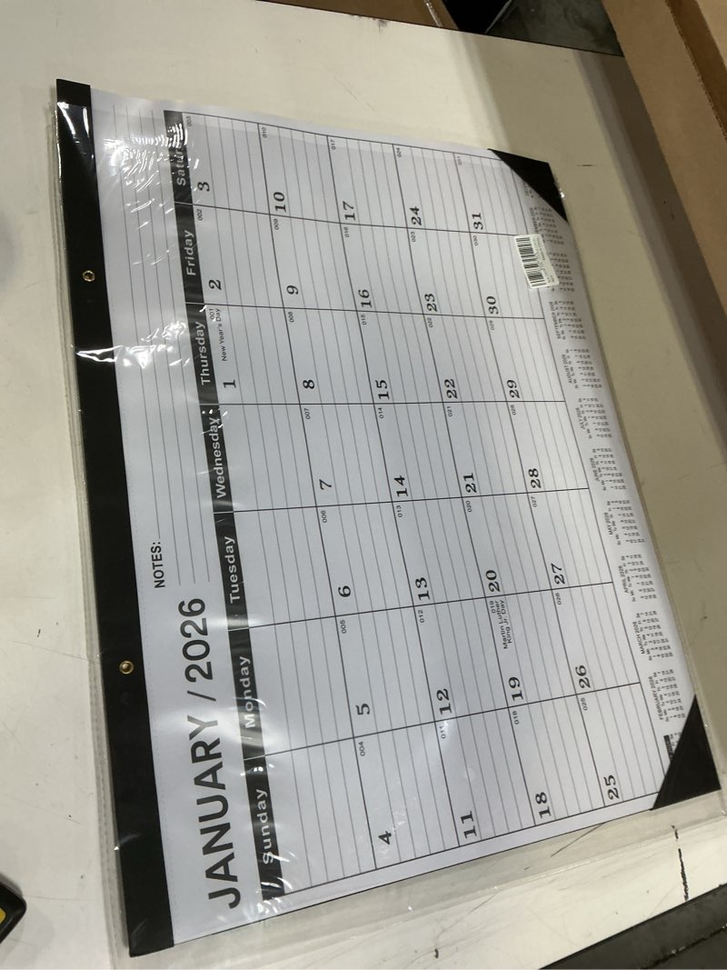 Desk Calendar 2026,January 2026 to June 2027,Desk calendar 2026 Large 22x17, Calendar 2026 with PVC 
