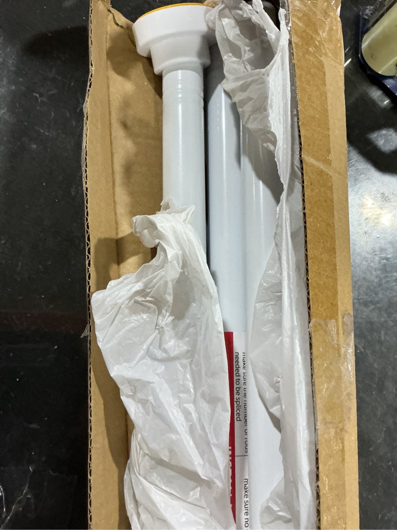 Condition photo showing Good Condition for white shower curtain rod 31 to 104 inch,1 inch diameter adjustable spring tension curtain rod no drilling stainless steel telescoping rod,no rust 31-104 white