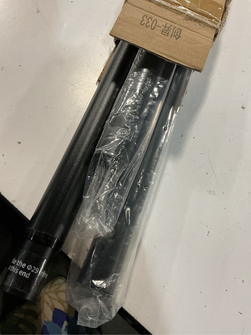 Condition photo showing Good Condition for tension curtain rod 51-126 inch, long curtain rod no drilling for window or bathroom, outdoor curtain rods for patio tension rods, easy to install, never rust, rod diameter 1.26 inches - black