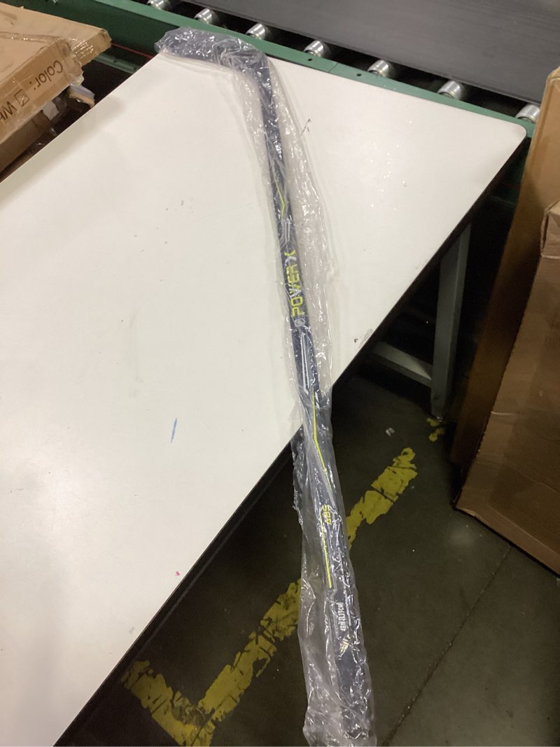 Condition photo showing Good Condition for Franklin Sports Street Hockey Sticks - Ambush Junior Street Hockey Stick - Wood and Fiberglass Shaft - ABS Blade - One Piece Stick - 46", 52", 58" Black/Yellow - Power 46" Left Shot