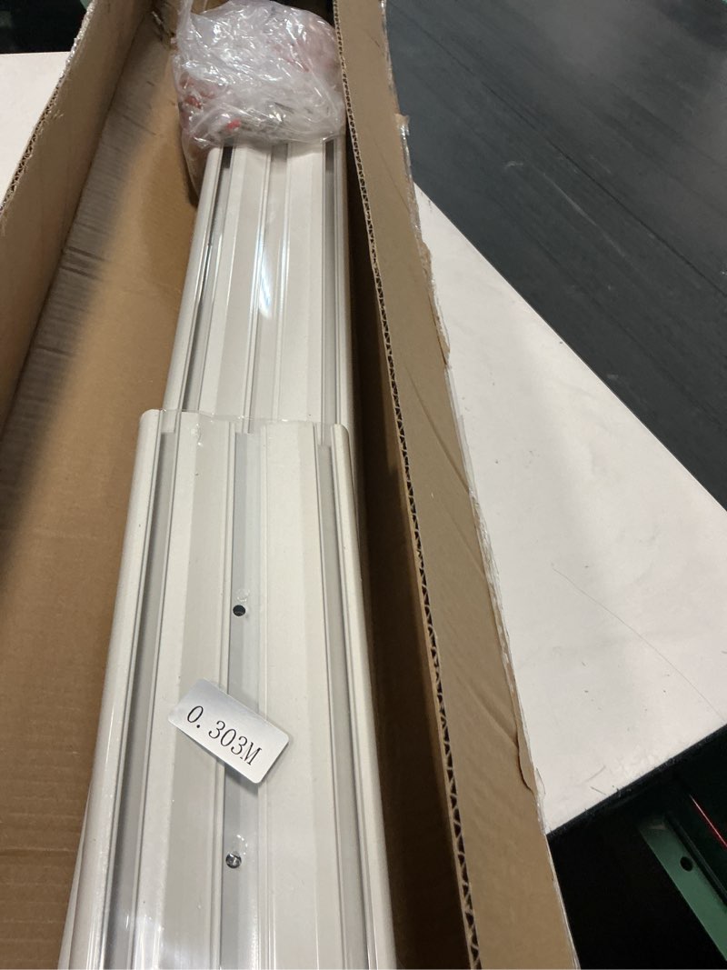 Condition photo showing Good Condition for double curtain track ceiling mount, silent aluminum track curtain rail, heavy-duty double row ceiling curtain tracks rod sliding rails for curtains, room divider for living room bedroom (12ft) 12ft(3.66m)