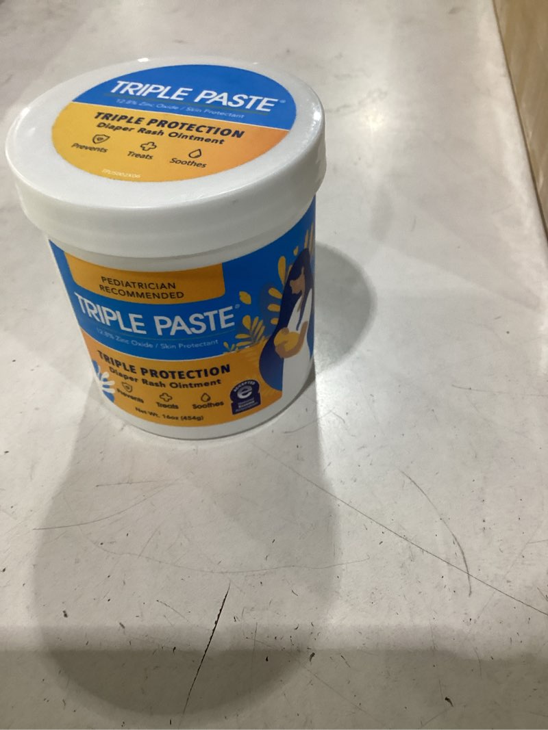 Condition photo showing New/Like New for triple paste diaper rash cream, hypoallergenic medicated ointment for babies, 16 oz (packaging may vary)