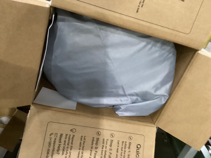 Condition photo showing New/Like New for queen air mattress with built-in pump & luxury quilted topper (washable&detachable), 20" raised comfort, 800lb support, 4.5 min fast inflate, blow up mattress for guest camping & home queen (u.s. standard) 20 in