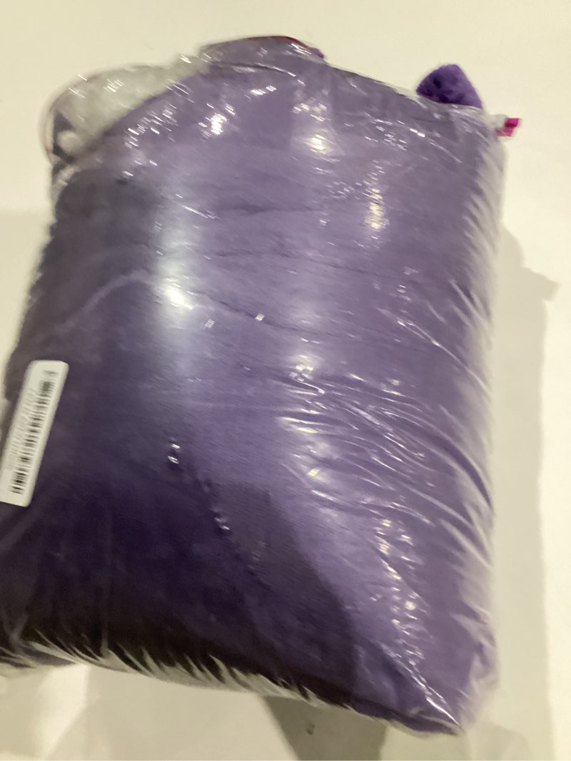 Condition photo showing As Is for yescool Wearable Blanket Hoodie, Flannel Sherpa Fleece Blanket Sweatshirt for Adults Women Men,One Size Fits All Deep Purple oversized