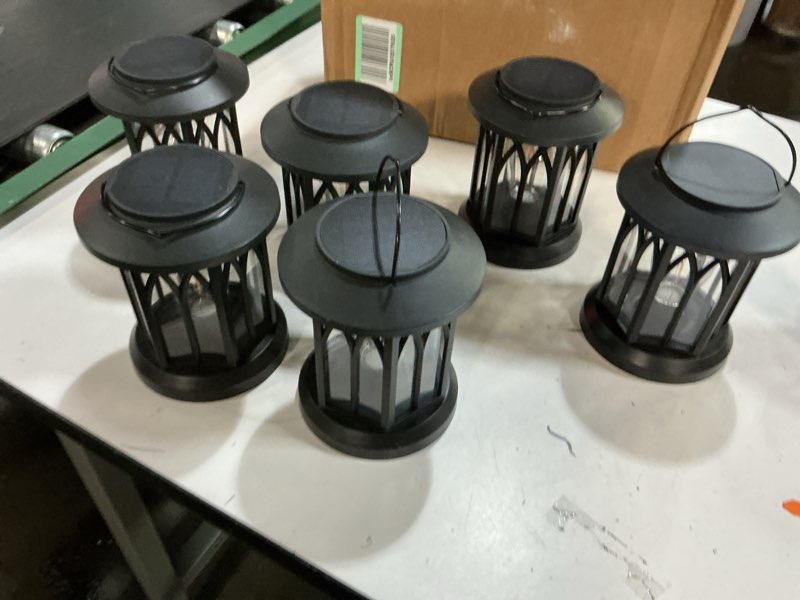 Condition photo showing Good Condition for WdtPro Solar Lanterns Outdoor Hanging 6 Pack, Upgraded Bright Lantern Lights Outdoor Waterproof, Solar Powered Lantern Over 12Hrs Solar Lights for Outside Garden Yard Patio Decor (Copper) 6 Pack Classic Copper Black