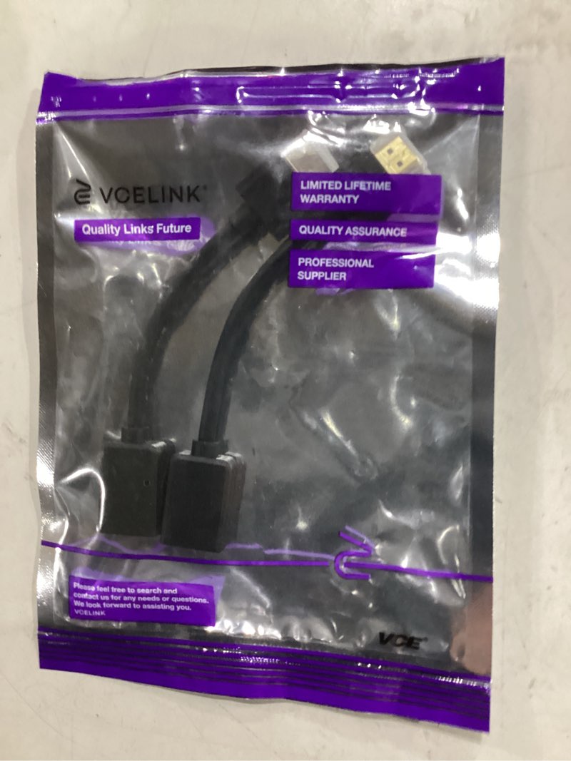 Condition photo showing New/Like New for vce 2-pack hdmi male to female swivel adapter hdmi extension gold plated converter for google chrome cast, roku streaming stick