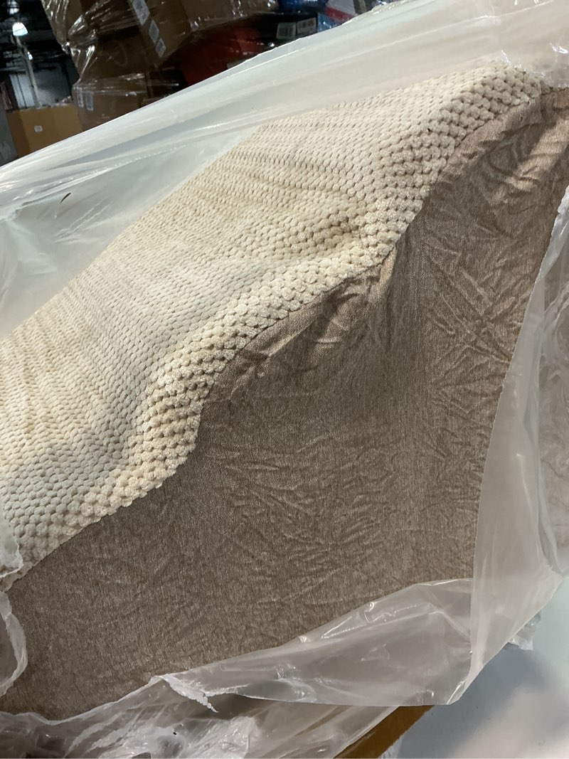 Condition photo showing As Is for Wide Dog Stairs for Small Dog 19.7" H, Pet Step for Puppy, Older Cat, Curved Ramp for High Bed or Car, Stairs with High Density Foam, Lightweight, Durable, 4 Step, 17.7x28x19.7 inch, Beige Beige 4 17.7x28x19.7 inch