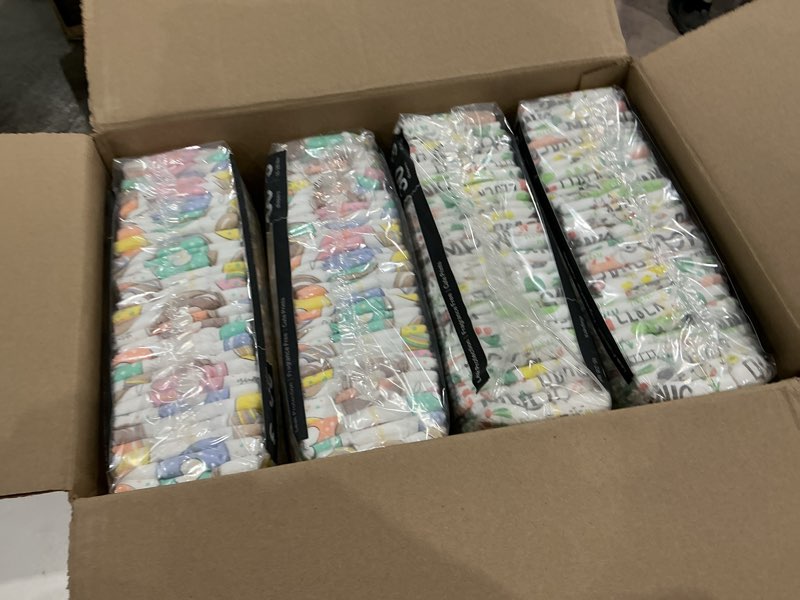 Condition photo showing New/Like New for the honest company comfort dry disposable diapers for sensitive skin, hypoallergenic, barnyard babies + donut grow up, super club box size 3 (16–28 lbs), 120 count size 3 (120 count) barnyard babies + donut grow up