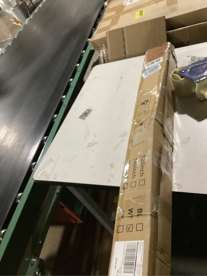 Condition photo showing New/Like New for tension curtain rod no drilling 51–168in(14ft), extra long curtain rod for windows outdoor patio, adjustable heavy duty tension rod shower curtain rod for bathroom renter friendly, never rust, white white 51-168 inches