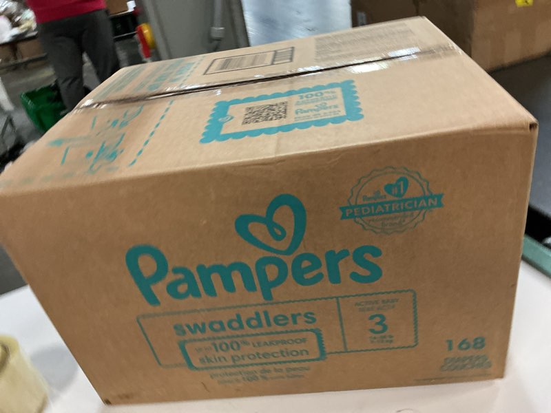 Condition photo showing New/Like New for Pampers Swaddlers Diapers, Size 3 (13-26 lbs), 168 Count, Absorbent, Keeps Baby Dry and Comfortable, Skin Safe Disposable Baby Diaper Size 3 168