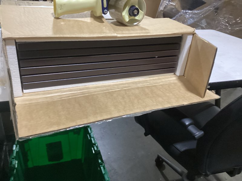 Condition photo showing New/Like New for freestanding pet gate 55-110" extre wide, foldable dog gate for the doorways house, pet gates for dogs, doogie puppy fence gate bamboo dog gate brown 6 panel - 110 inches wide
