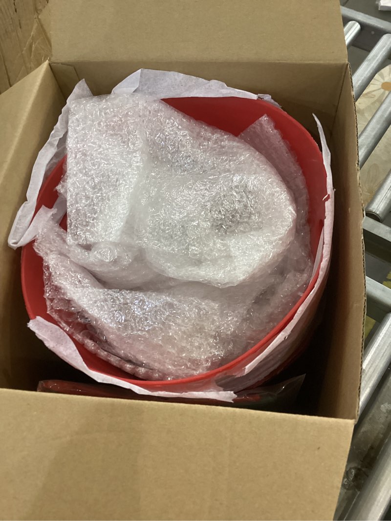 Condition photo showing item condition for Vinsot 67 Pcs Christmas Exchange Game Gifts Set for Family Party Supplies Santa Belt Plastic Buckets with Large Dice Red Green Balloons and Tissue Papers Wraps for Xmas Holiday Family Night Favors