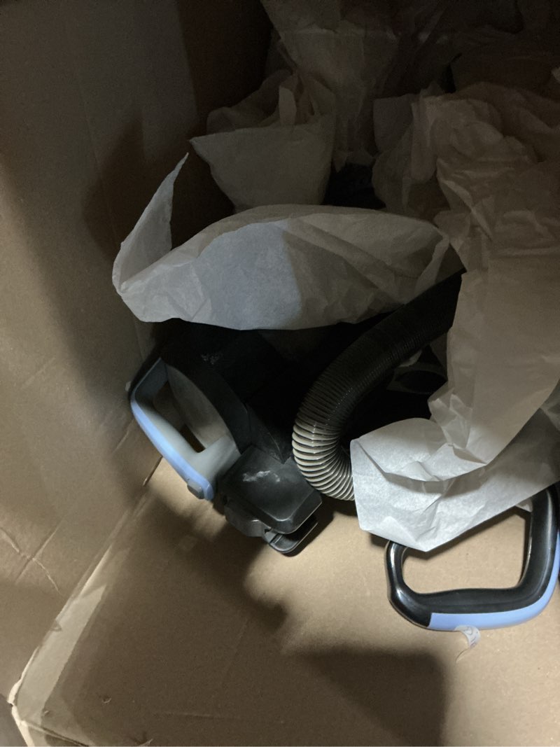 Condition photo showing As Is for bissell cleanview max tangle-free rewind pet hair vacuum with led headlights, tangle-free brush roll, automatic cord rewind, included pet tools, 4073l