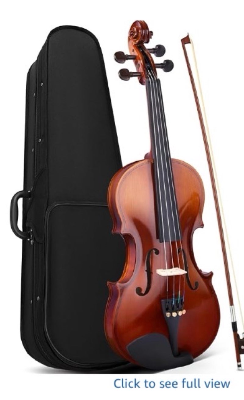 Pyle 1/4 Size Beginner Violin Starter Kit, Violin Starter Package with Travel Case & Bow, Extra Stri