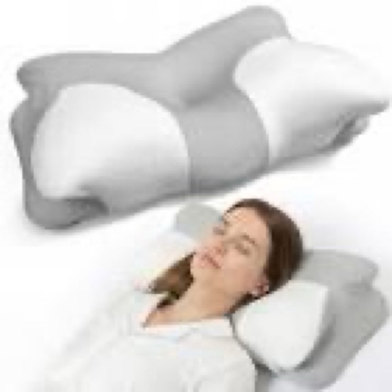 Artelse Cervical Neck Pillow for Side & Back Sleepers, Ergonomic Memory Foam Pillow for Sleep Apnea,