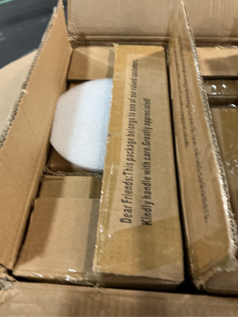 Condition photo showing New/Like New for AmorArc Ceramic Dinnerware Sets for 8, 24 Pieces Handpainted Plates and Bowls Set with Rustic Terracotta Underside, Scratch Resistant Stoneware Dishes Set, Dishwasher & Microwave Safe, Light Beige Light Beige For 8(24Pcs)