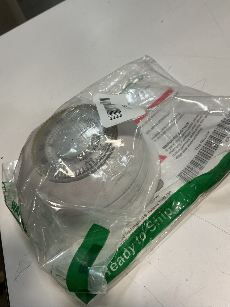 Condition photo showing As Is for honeywell home ct87k1004 the round heat only manual thermostat,large,white,large thermostat round