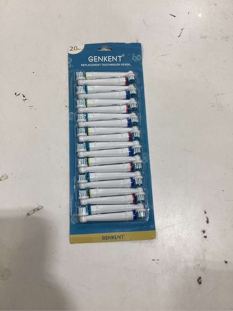 Condition photo showing New/Like New for Replacement Toothbrush Heads Compatible with Oral-B Braun, 20 Pcs Professional Electric Toothbrush Brush Heads for Oral B Replacement Head Refill Pro 500/1000/1500/3000/3757/5000/7000/7500/8000 White - Adult 1 Count (Pack of 20)