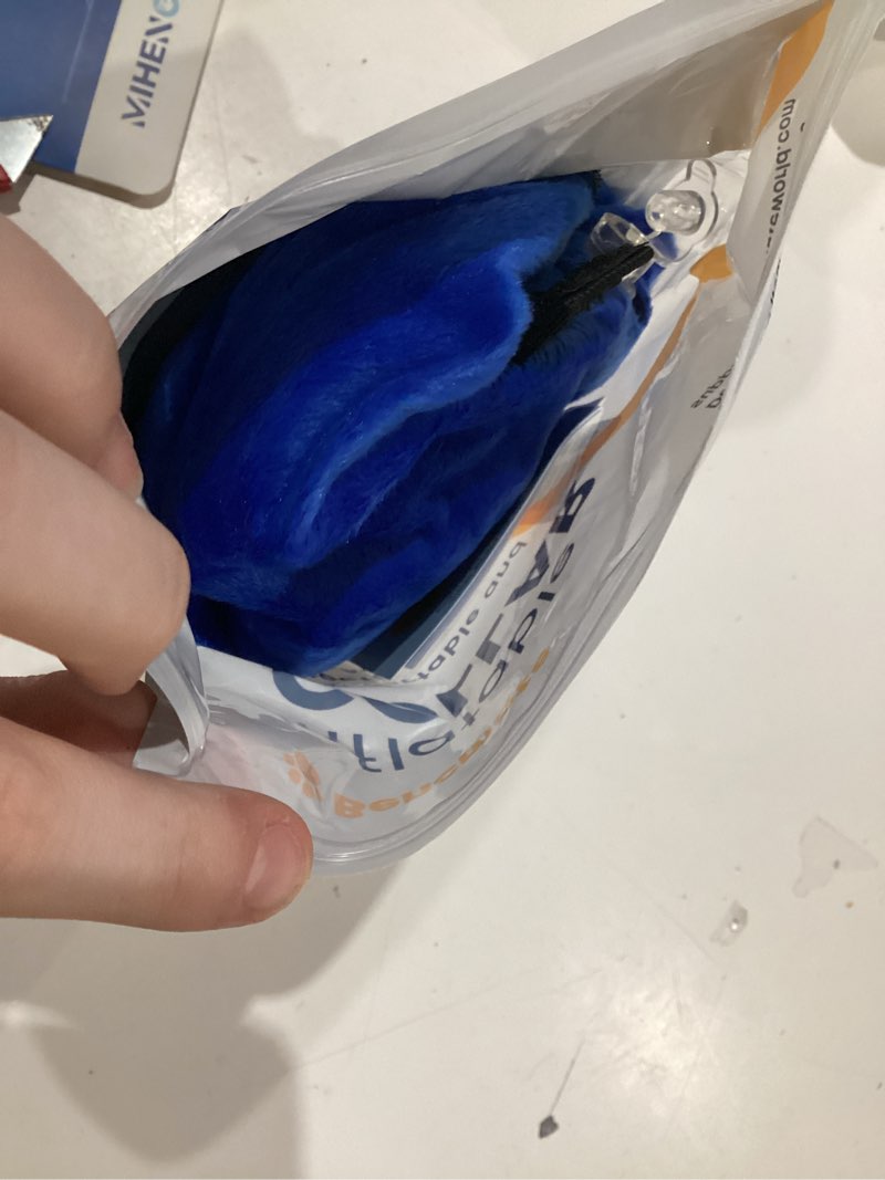 Condition photo showing As Is for bencmate inflatable dog cone collar alternative, soft dog cone for small medium large dogs and cats, neck recovery ecollar donut collar after surgery (medium+, blue) blue medium+ [neck:11"-14"]