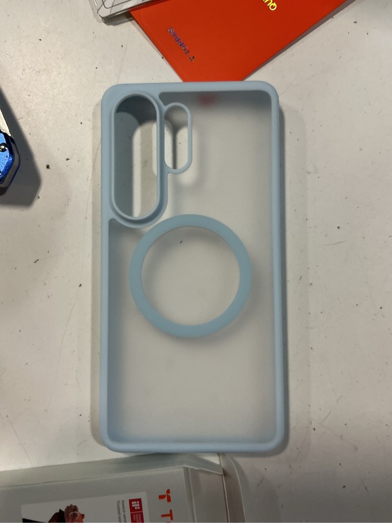 Condition photo showing New/Like New for torras magnetic shockproof for samsung galaxy s26 ultra case, fit for magsafe, 12ft military grade protection, translucent slim case for samsung s26 ultra case anti-fingerprint anti-scratch, blue blue for samsung galaxy s26 ultra