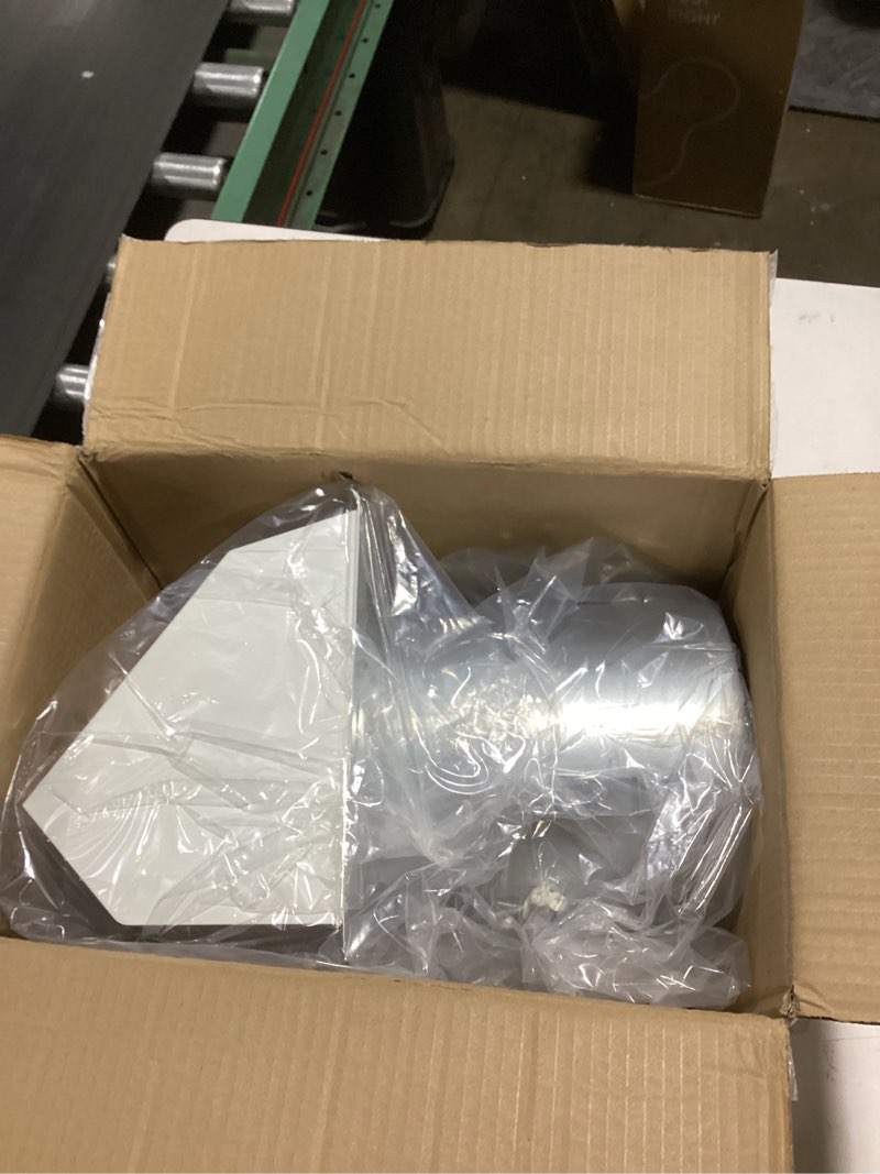 Condition photo showing Good Condition for 8 inch hooded wall vent with screen and damper,outdoor wall exhaust vent cover wall cap for exterior kitchen range hood ventilation dryer hvac duct air exhaust, galvanized steel, white 8 inch white