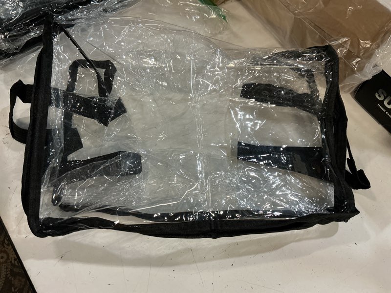 Condition photo showing Good Condition for small/medium clearspace heavy duty moving bags or storage bags – clear storage bins with lids, large moving boxes with backpack straps & zippers – packing bags & moving supplies for college dorm- 4 pack 4 pack clear