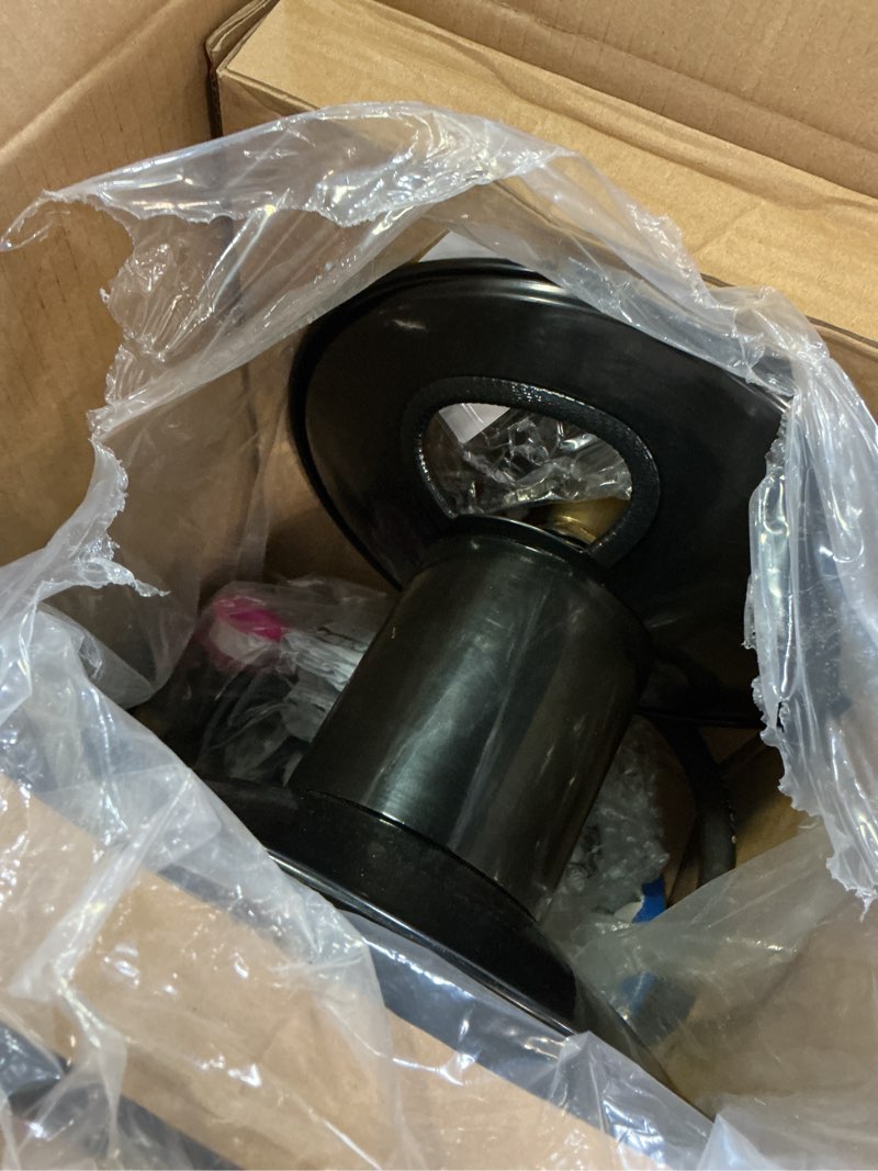 Condition photo showing Good Condition for mekoh pressure washer hose reel 50ftx3/8” / 65ftx1/4”, 4000psi heavy duty power washer hose reel with m22-14 fitting, hand crank metal reel with wall/trailer/van mount, manual hose reel for water shiny black