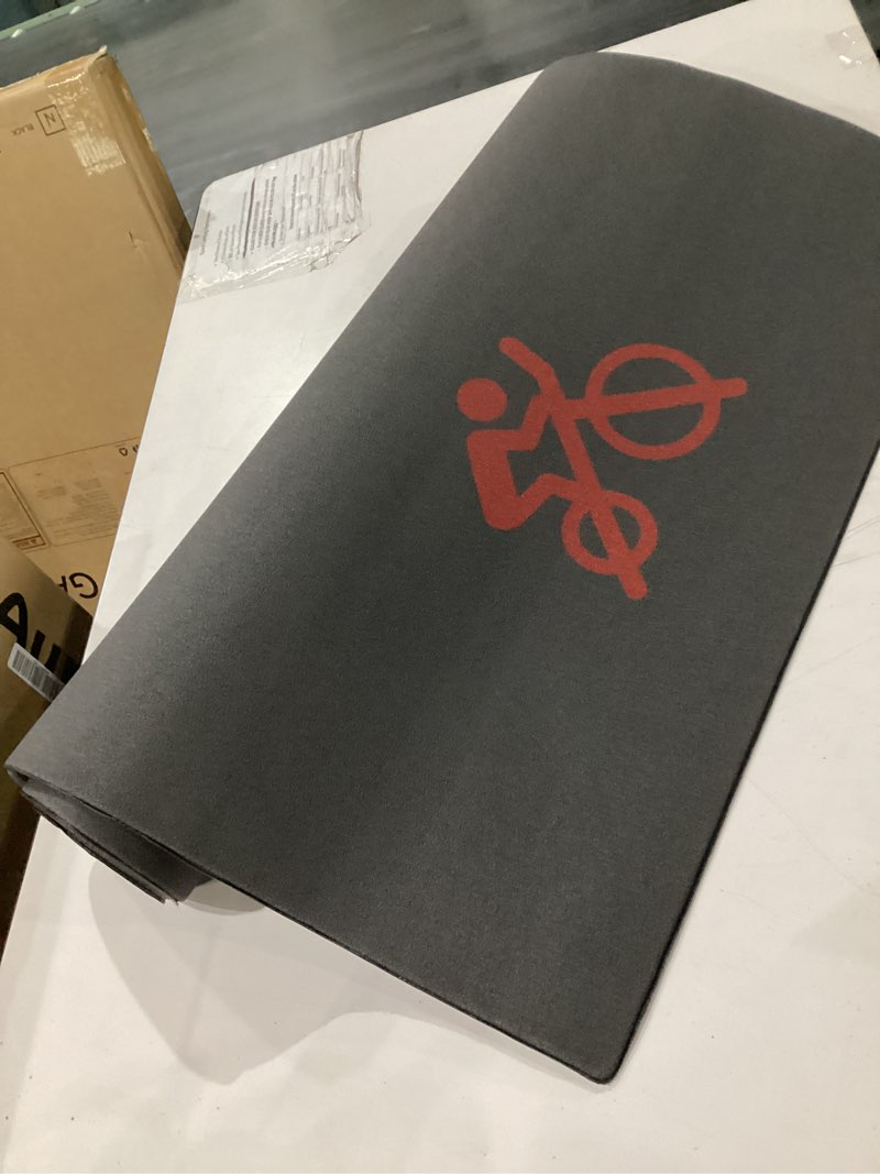Condition photo showing Good Condition for bike trainer mat compatible with peloton bike, for treadmill & row, thk 6mm, under mat protect hardwood floor carpet, trainer accessory for indoor stationary exercise bicycle