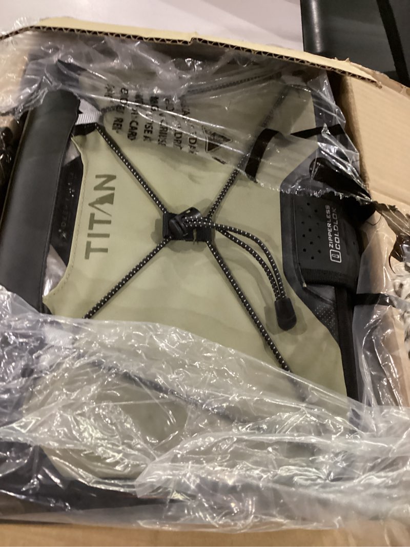 Condition photo showing Good Condition for titan by arctic zone deep freeze cooler - zipperless hardbody cooler - deep freeze insulation, hardbody liner, and smartshelf 30 can seagrass