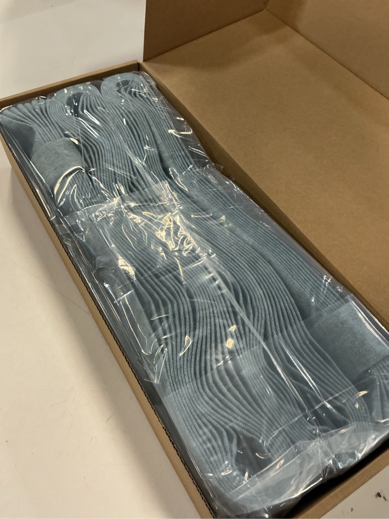 Condition photo showing Good Condition for H.VERSAILTEX 100% Blackout Linen Curtains Accordion Door Curtain for Doorway Privacy Folding Closet Door Curtain Room Divider Sliding Door Shade with Hooks, 1 Panel, W44 x L78, Heather Stone Blue 44"W x 78"L (Pack of 1) Heather Stone Blue