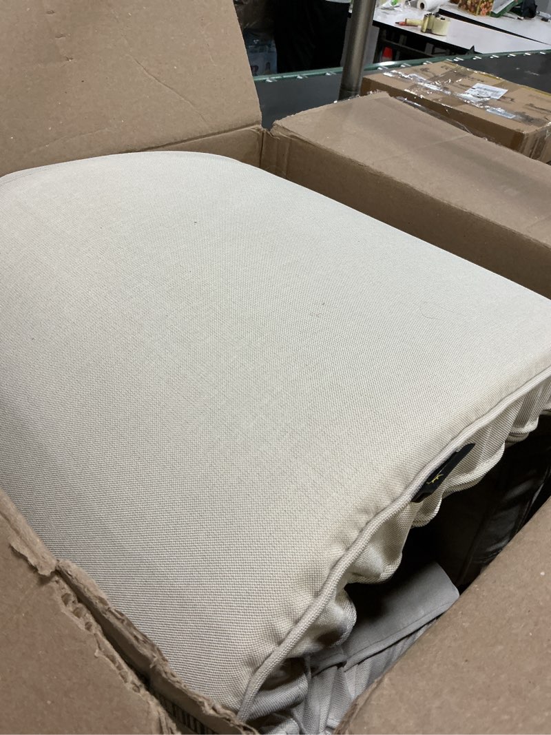 Condition photo showing As Is for SUNROX Gel Memory Foam Bench Cushion with Ties, Ultra Durable Water Resistant FadeShield Outdoor/Indoor Universal Bench Seat Pads 48 x 16 x 4 inch, Cream Cream 48"x16"x4"