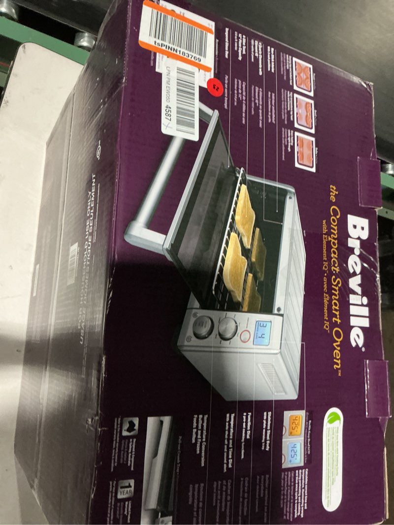Condition photo showing As Is for breville bov650xl the compact smart oven countertop toaster oven, brushed stainless steel