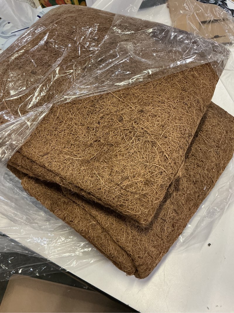 Condition photo showing As Is for legigo 2 pack trough coco liner for planters- 48 inch window box liners coconut coir basket liners, planter box coconut liner for window flower box pots, fence trough planter, wall planter basket 2 48inch
