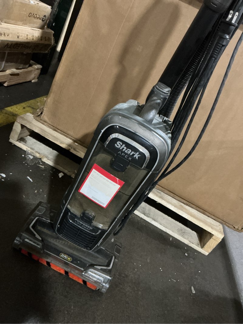 Condition photo showing As Is for (powers on) shark apex vacuum