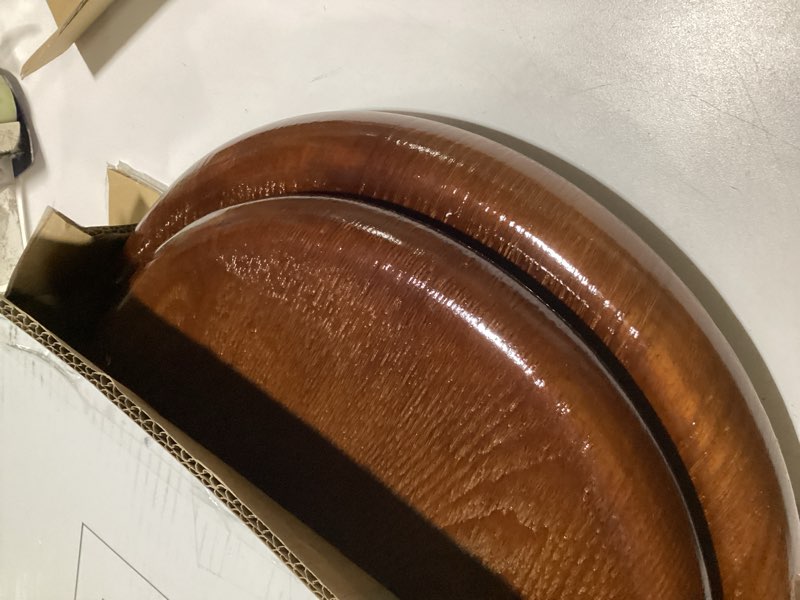 Condition photo showing Good Condition for Angel Shield Toilet Seat Round Wood with Slow Close,Easy Clean,Quick-Release Hinges (Round,Dark Walnut) Round-16.5" Dark Walnut