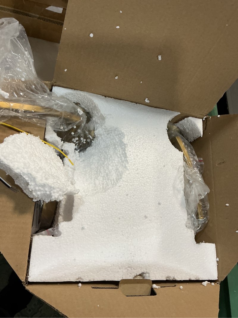 Condition photo showing Good Condition for yosoan brass gold retro boho beige-white gauze fabric shade wall sconce set of 2, vintage vanity antique indoor hardwired champagne bronze flared fabric shade for bedroom hallway living room