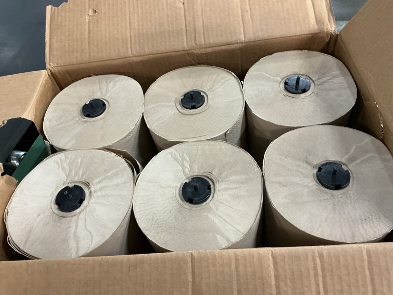 Condition photo showing Good Condition for Tork Matic Paper Hand Towel Roll Natural H1, Universal, 100% Recycled Fiber, 6 Rolls x 700 ft, 290088 Natural 6 Rolls (700 Sheets each) Universal Hand Towel