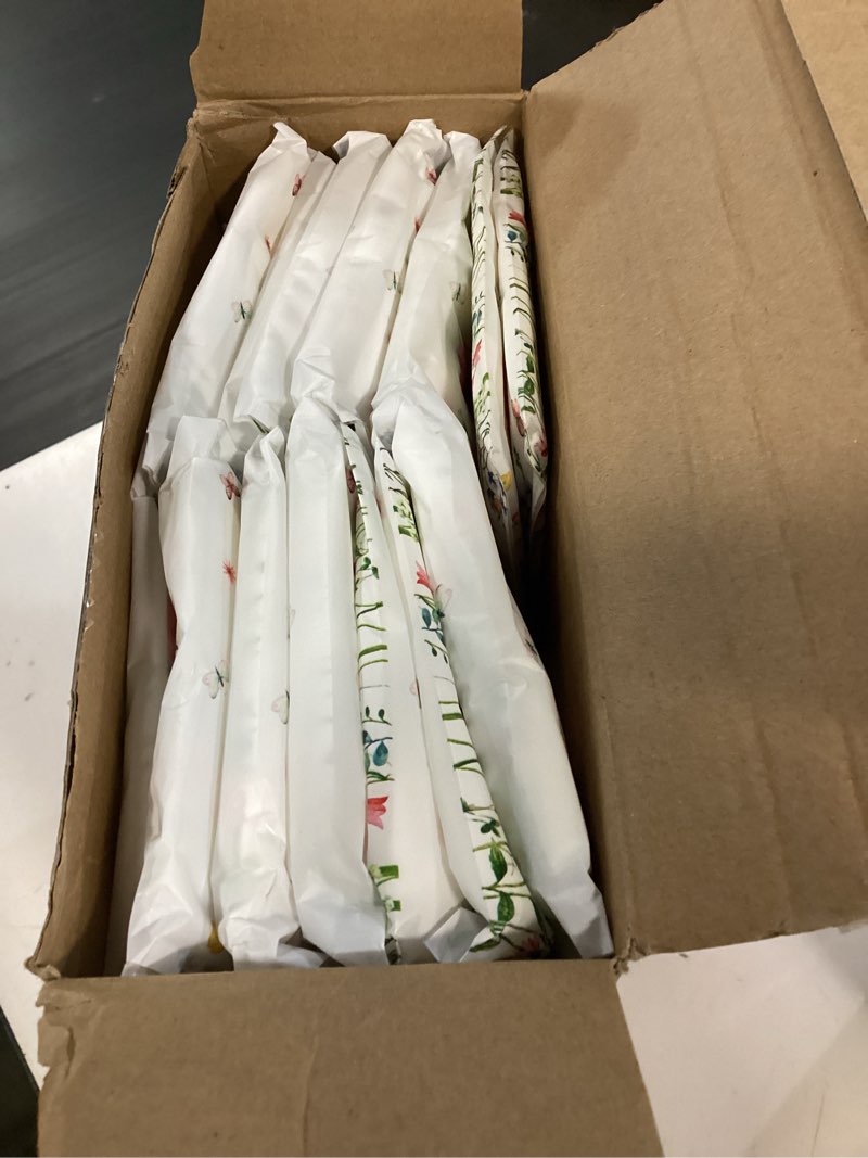 Condition photo showing Good Condition for fourluoo 50 pack spring floral pocket tissues individual packs wildflower wallet facial tissue travel bulk 3 ply flower pocket packets for spring summer wedding party supplies fresh color flower