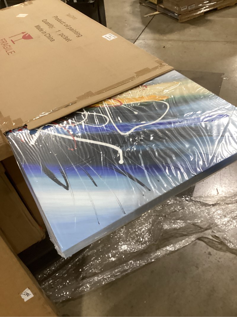 tiancheng art,24x48 inch modern hand-painted tree art oil painting acrylic abstract wooden frame can